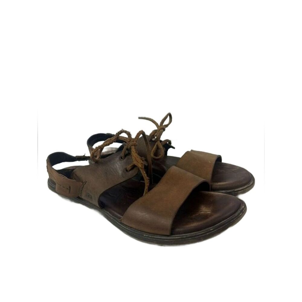 Born‎ Logo Brown Leather Handcrafted Women's Sandals